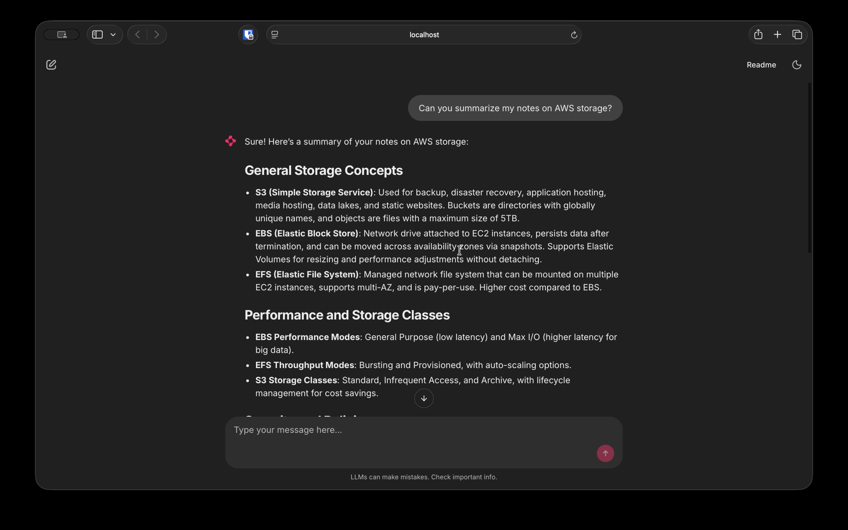 Image showing the question and response from the OpenAI LLM.